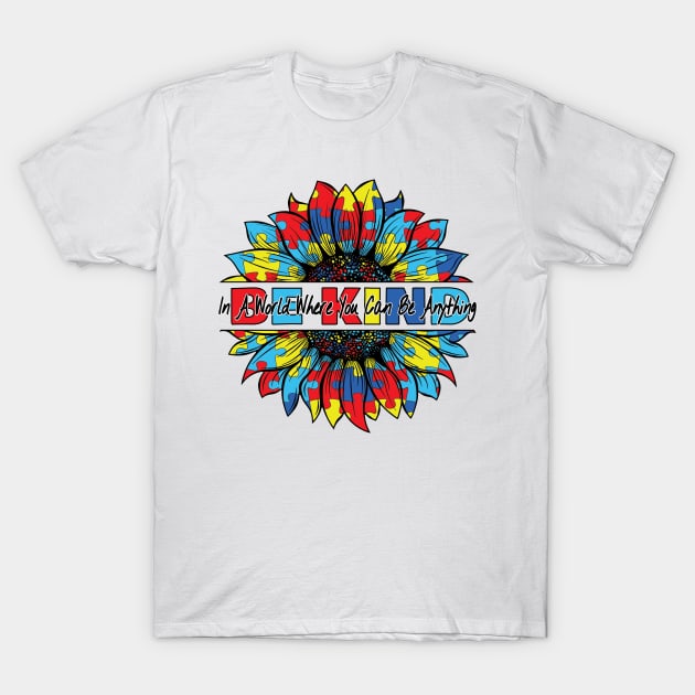 autism awareness sunfliwer T-Shirt by DigitalCreativeArt